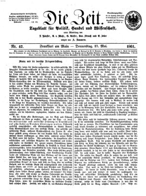 Die Zeit Donnerstag 23. Mai 1861