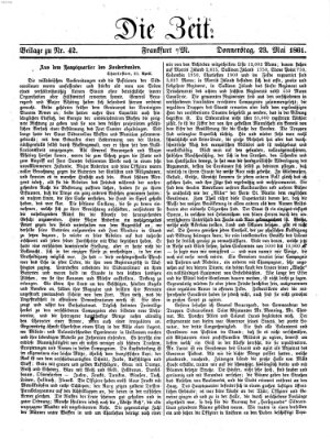 Die Zeit Donnerstag 23. Mai 1861