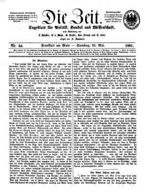 Die Zeit Samstag 25. Mai 1861