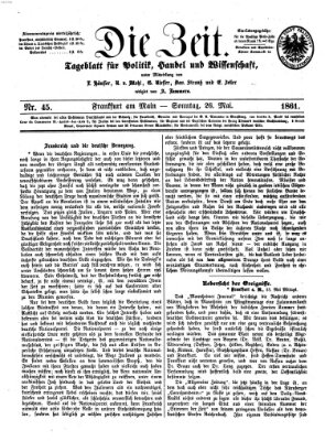 Die Zeit Sonntag 26. Mai 1861