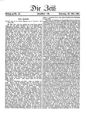 Die Zeit Sonntag 26. Mai 1861