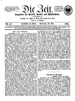 Die Zeit Mittwoch 29. Mai 1861