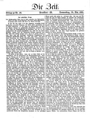 Die Zeit Donnerstag 30. Mai 1861