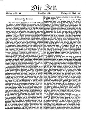 Die Zeit Freitag 31. Mai 1861