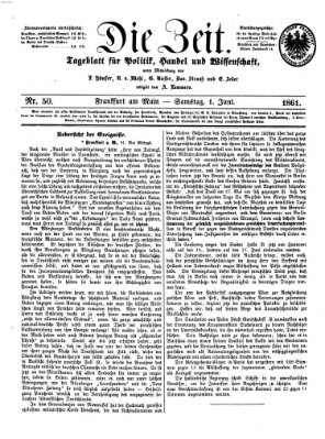 Die Zeit Samstag 1. Juni 1861