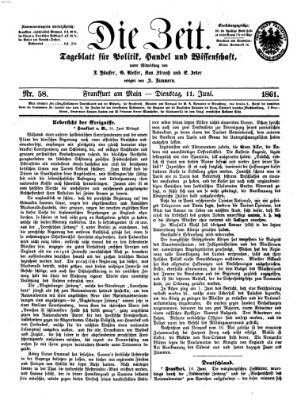 Die Zeit Dienstag 11. Juni 1861