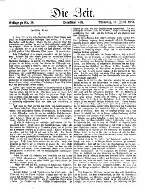 Die Zeit Dienstag 11. Juni 1861