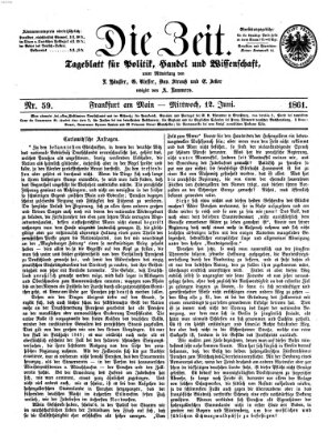 Die Zeit Mittwoch 12. Juni 1861