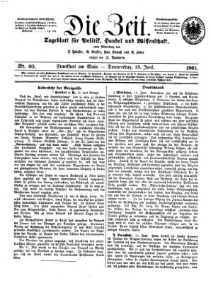 Die Zeit Donnerstag 13. Juni 1861