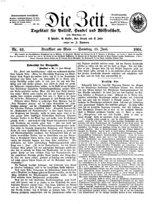 Die Zeit Samstag 15. Juni 1861