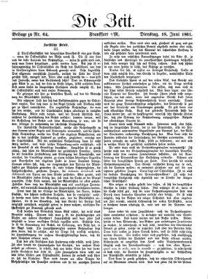 Die Zeit Dienstag 18. Juni 1861