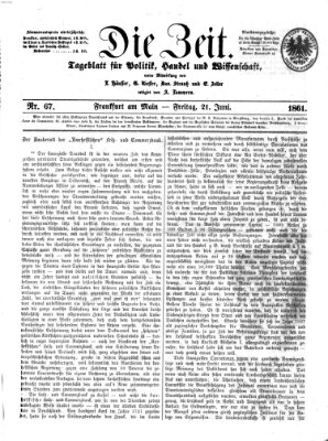 Die Zeit Freitag 21. Juni 1861