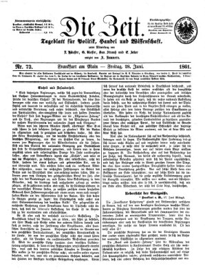 Die Zeit Freitag 28. Juni 1861