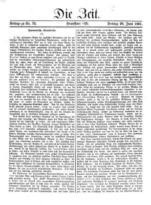 Die Zeit Freitag 28. Juni 1861