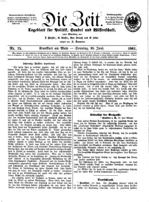 Die Zeit Sonntag 30. Juni 1861