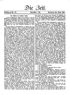 Die Zeit Sonntag 30. Juni 1861