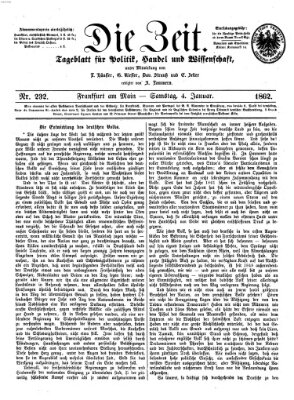 Die Zeit Samstag 4. Januar 1862