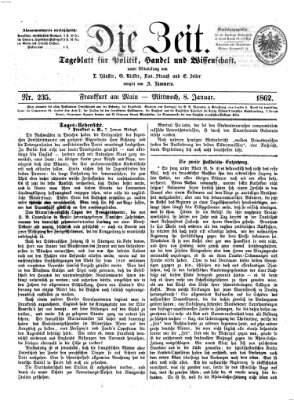 Die Zeit Mittwoch 8. Januar 1862