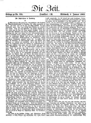 Die Zeit Mittwoch 8. Januar 1862