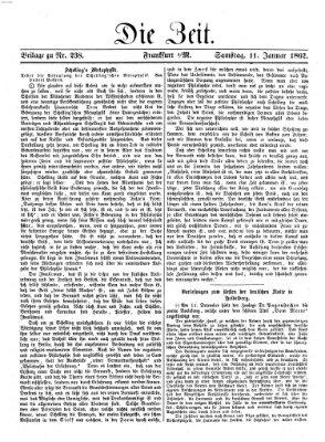 Die Zeit Samstag 11. Januar 1862