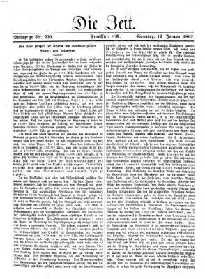 Die Zeit Sonntag 12. Januar 1862