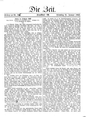 Die Zeit Dienstag 21. Januar 1862