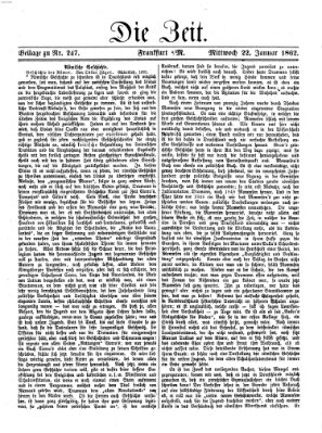 Die Zeit Mittwoch 22. Januar 1862