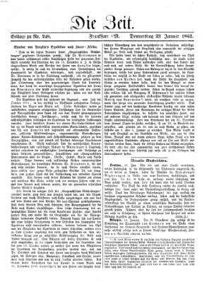 Die Zeit Donnerstag 23. Januar 1862