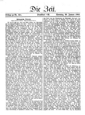 Die Zeit Sonntag 26. Januar 1862