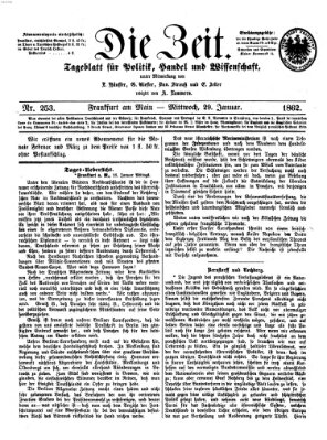 Die Zeit Mittwoch 29. Januar 1862