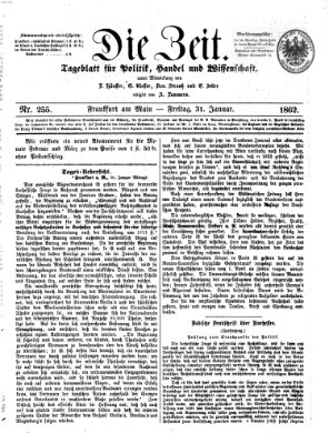 Die Zeit Freitag 31. Januar 1862