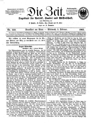 Die Zeit Mittwoch 5. Februar 1862