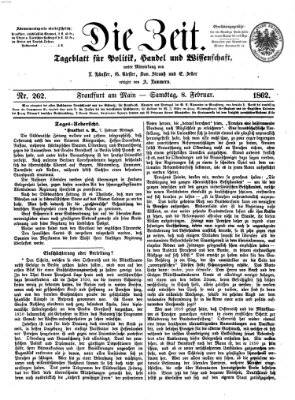 Die Zeit Samstag 8. Februar 1862