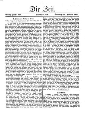 Die Zeit Sonntag 16. Februar 1862