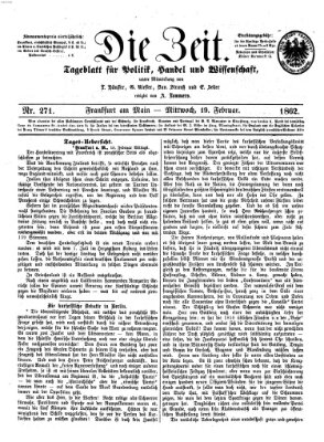 Die Zeit Mittwoch 19. Februar 1862