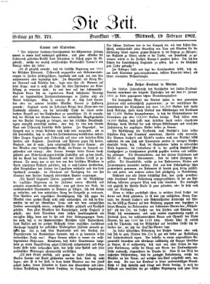 Die Zeit Mittwoch 19. Februar 1862