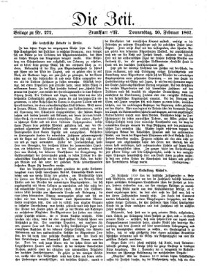 Die Zeit Donnerstag 20. Februar 1862