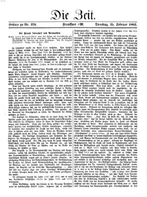 Die Zeit Dienstag 25. Februar 1862