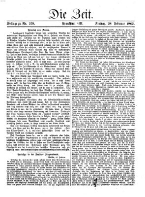 Die Zeit Freitag 28. Februar 1862