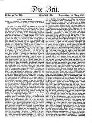 Die Zeit Donnerstag 13. März 1862