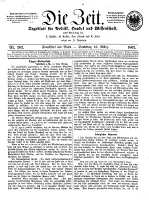 Die Zeit Samstag 15. März 1862