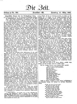 Die Zeit Samstag 15. März 1862