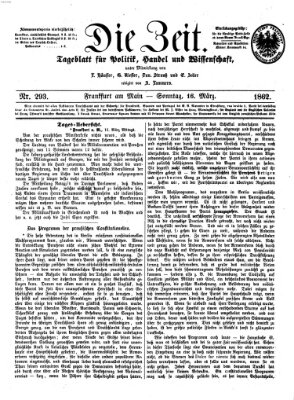 Die Zeit Sonntag 16. März 1862