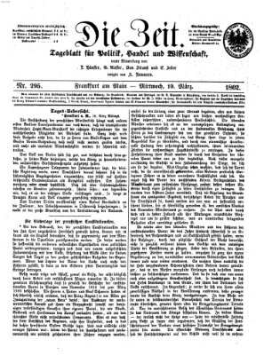 Die Zeit Mittwoch 19. März 1862