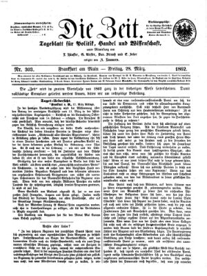 Die Zeit Freitag 28. März 1862