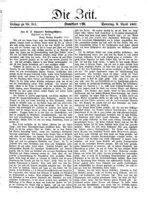 Die Zeit Sonntag 6. April 1862