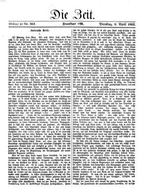 Die Zeit Dienstag 8. April 1862