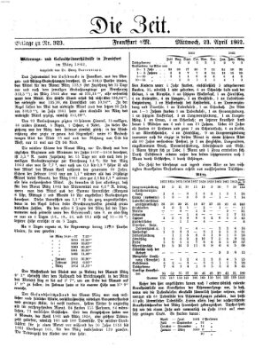 Die Zeit Mittwoch 23. April 1862