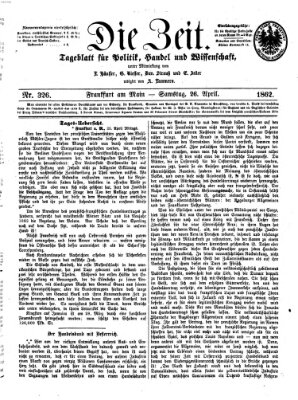 Die Zeit Samstag 26. April 1862