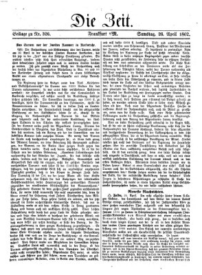 Die Zeit Samstag 26. April 1862